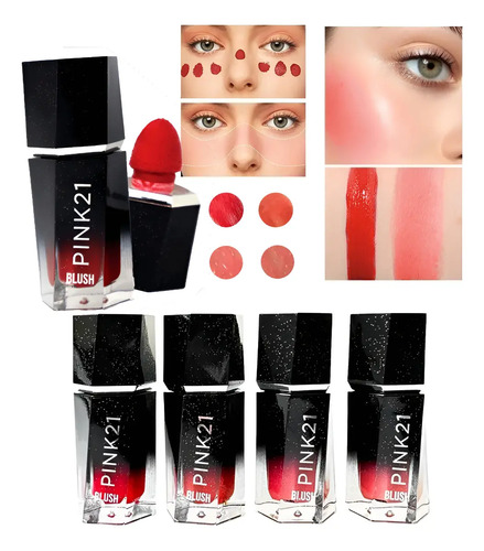 Imagen 2 de Blush liquido con esponjita PINK21