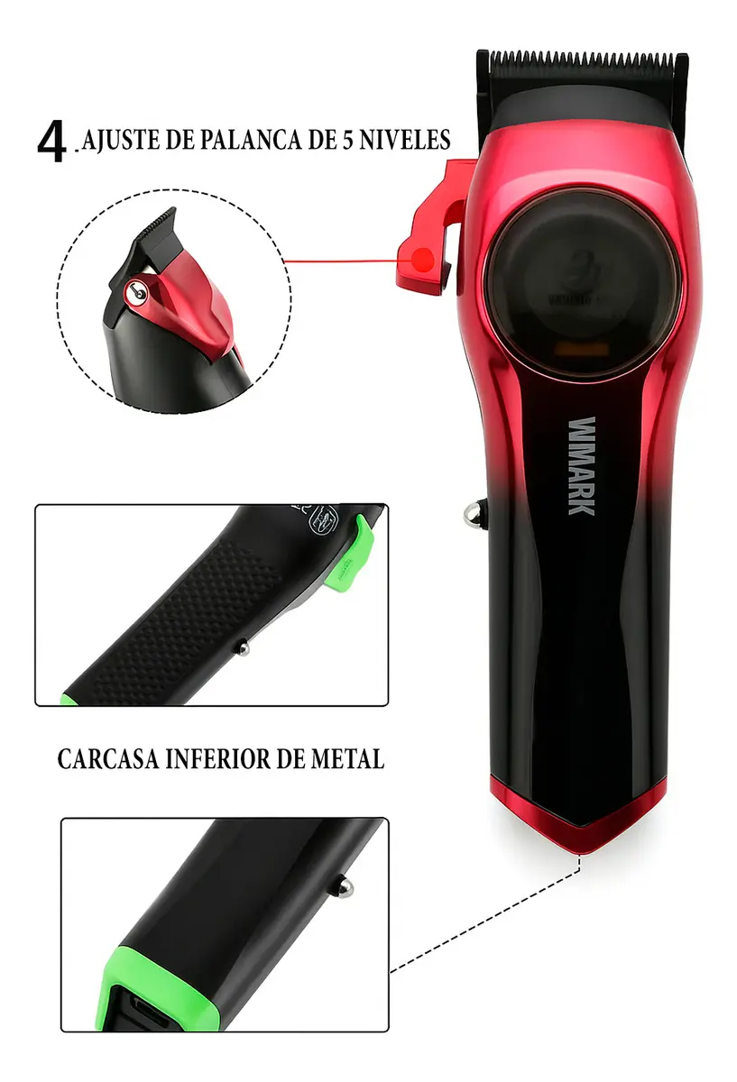 Imagen 2 de Cortadora De Pelo Profesional Inalam.  WMARK Ng-9009