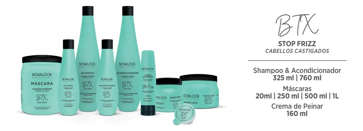 Imagen 2 de Mascara De Btx Botox Stop Frizz Hidratacion Novalook 500ml