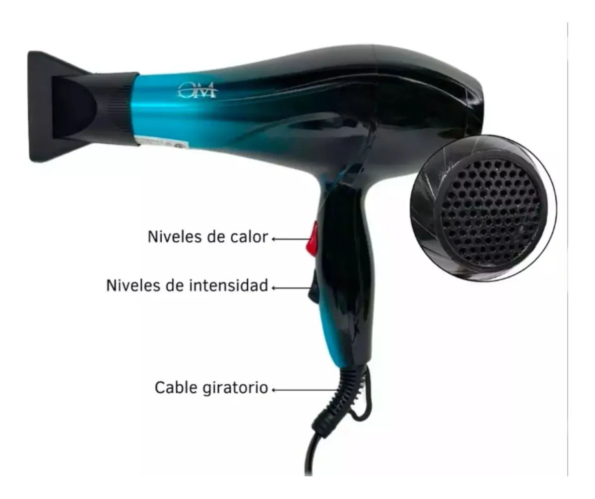 Imagen 3 de Secador De Pelo Om Sy2436 2200w 4 En 1 Negro